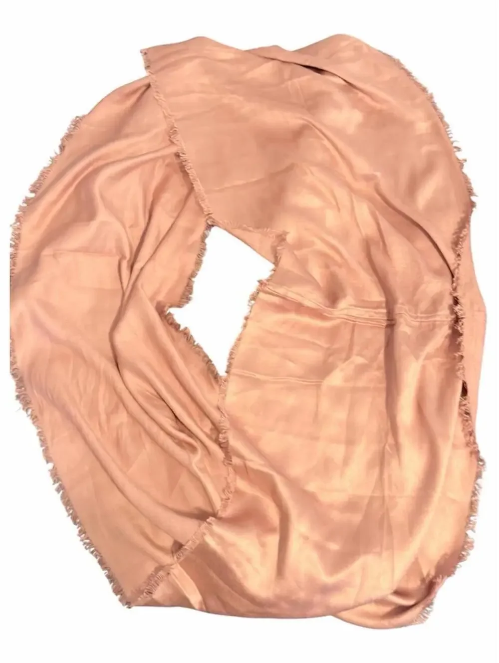 Jones New York Dusty Pink Viscose Fringed Scarf